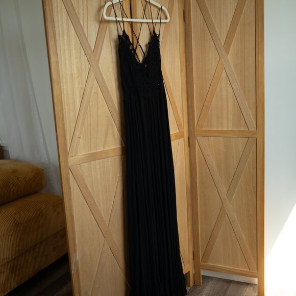Free People Adella Maxi Slip Dress - Black - Picture 4 of 5